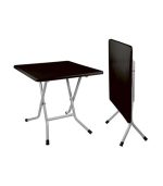 میز مربع تاشو پایه فلزی کد 723 - مشکی