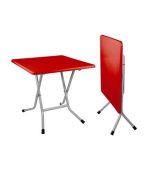 میز مربع تاشو پایه فلزی کد 723 - قرمز
