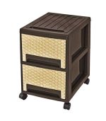 فایل 502 چرخدار - قهوه ای