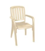 صندلی پلاستیکی دسته دار 886 کرم روشن