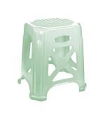 چهارپایه پلاستیکی حصیری بلند 1017 سبز روشن