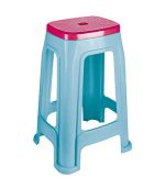 چهارپایه پلاستیکی دو رنگ 1418 آبی