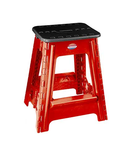 چهارپایه پلاستیکی تاشو 518 قرمز