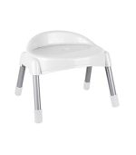 چهارپایه پلاستیکی پایه فلزی مدل 662 - سفید