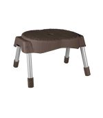 چهارپایه پلاستیکی پایه فلزی مدل 762 قهوه ای