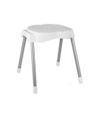 چهارپایه پلاستیکی پایه فلزی مدل 763 سفید