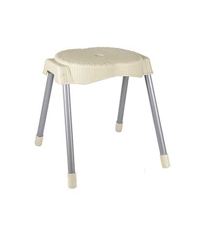 چهارپایه پلاستیکی پایه فلزی مدل 763 شیری