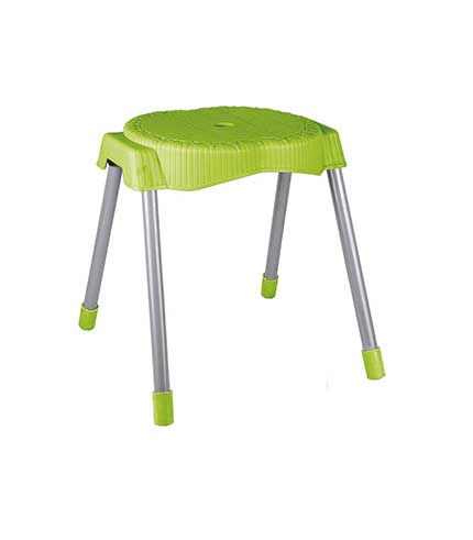 چهارپایه پلاستیکی پایه فلزی مدل 763 سبز