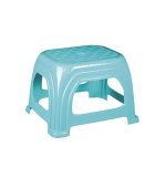 چهارپایه پلاستیکی حصیری کوتاه مدل 819 آبی روشن