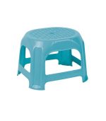 چهارپایه پلاستیکی حصیری کوتاه مدل 836 آبی روشن