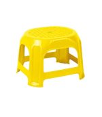 چهارپایه پلاستیکی حصیری کوتاه مدل 836 زرد