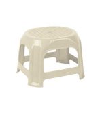 چهارپایه پلاستیکی حصیری کوتاه مدل 836 شیری