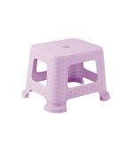 چهارپایه پلاستیکی حصیری کوتاه 865 بنفش