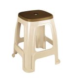 چهارپایه پلاستیکی دو رنگ 918 قهوه ای