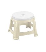 چهارپایه پلاستیکی کوتاه دو رنگ 919 شیری