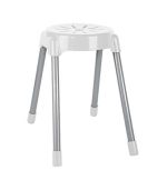 چهارپایه پلاستیکی پایه فلزی مدل 963 سفید