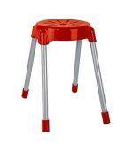چهارپایه پلاستیکی پایه فلزی مدل 963 قرمز