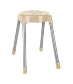 چهارپایه پلاستیکی پایه فلزی مدل 963 کرم