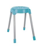 چهارپایه پلاستیکی پایه فلزی مدل 963 آبی روشن