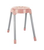 چهارپایه پلاستیکی پایه فلزی مدل 963 صورتی