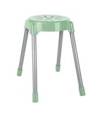 چهارپایه پلاستیکی پایه فلزی مدل 963 سبز روشن