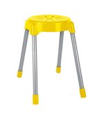 چهارپایه پلاستیکی پایه فلزی مدل 963 زرد