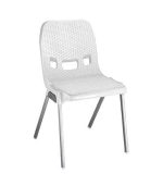 صندلی پلاستیکی پایه فلزی 881 سفید