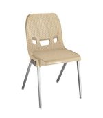 صندلی پلاستیکی پایه فلزی 881 کرم روشن