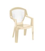 صندلی پلاستیکی دسته دار 884 کرم روشن