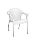 صندلی پلاستیکی پایه فلزی 990 سفید