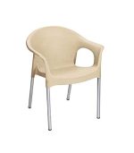 صندلی پلاستیکی پایه فلزی 990 کرم