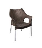 صندلی پلاستیکی پایه فلزی 991 قهوه ای