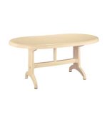 میز بیضی پلاستیکی مدل 825 کرم